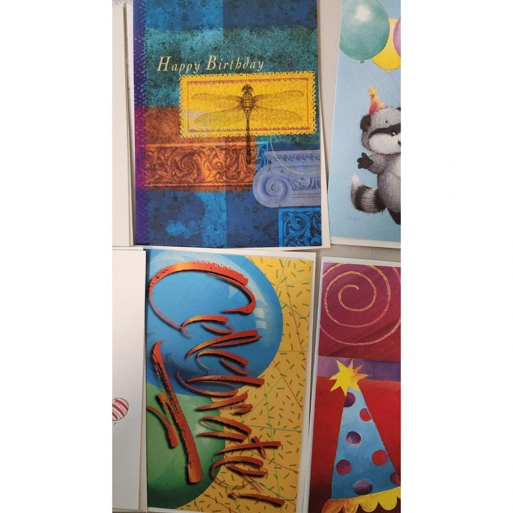 Greeting Card Happy Birthday Lot 15 Unused Envelopes Colorful For Him Kids Adult